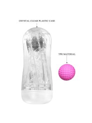 PRETTY LOVE MASTURBADOR CUP 360º TEXTURIZADO TRANSPARENTE